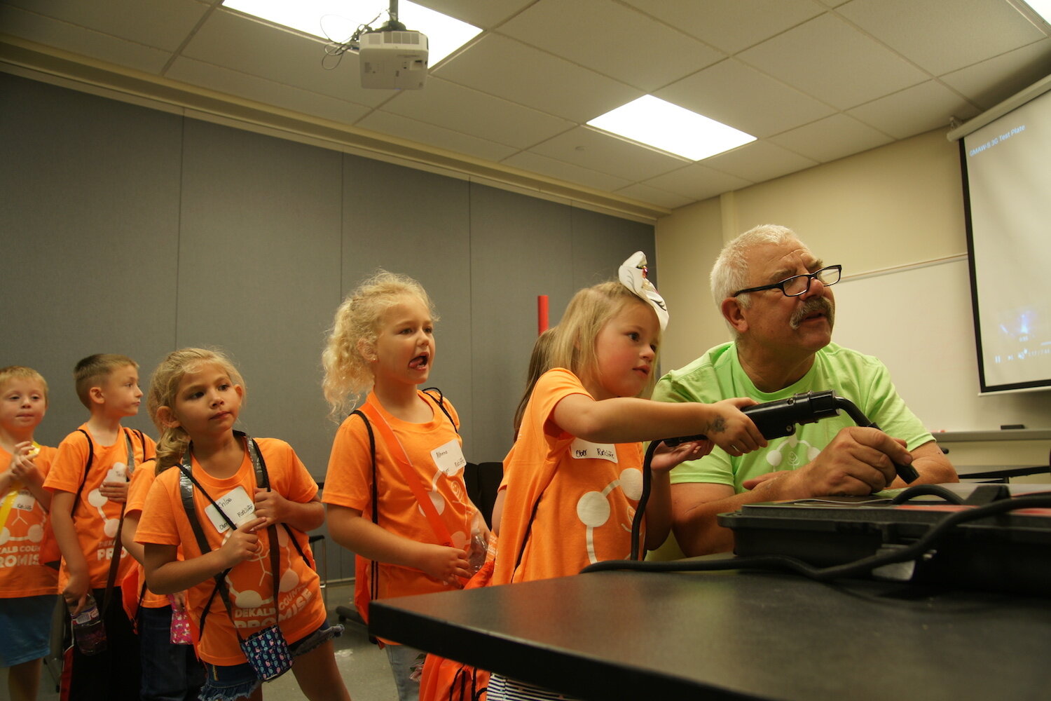 Students try their hands at welding during the "Walk into my Future."