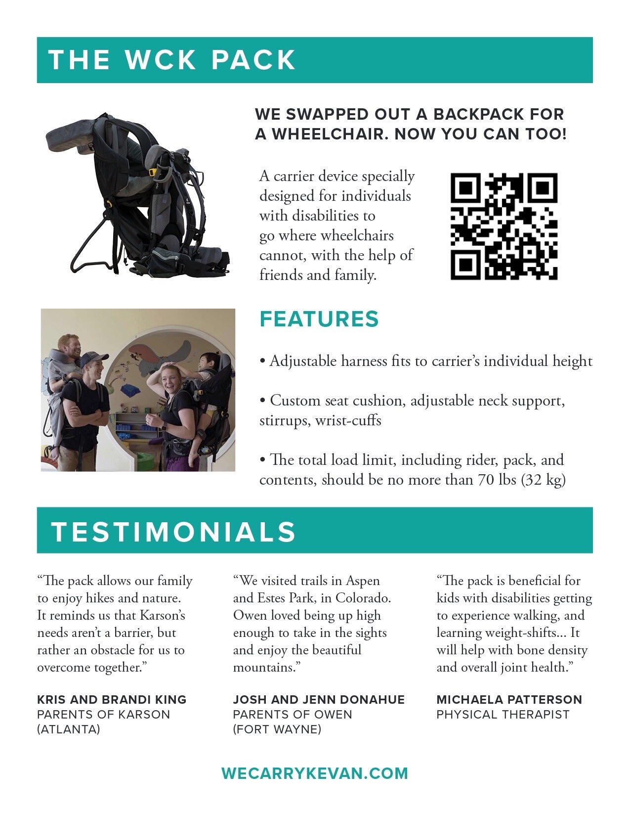 We Carry Kevan has created production versions of the Deuter backpack.