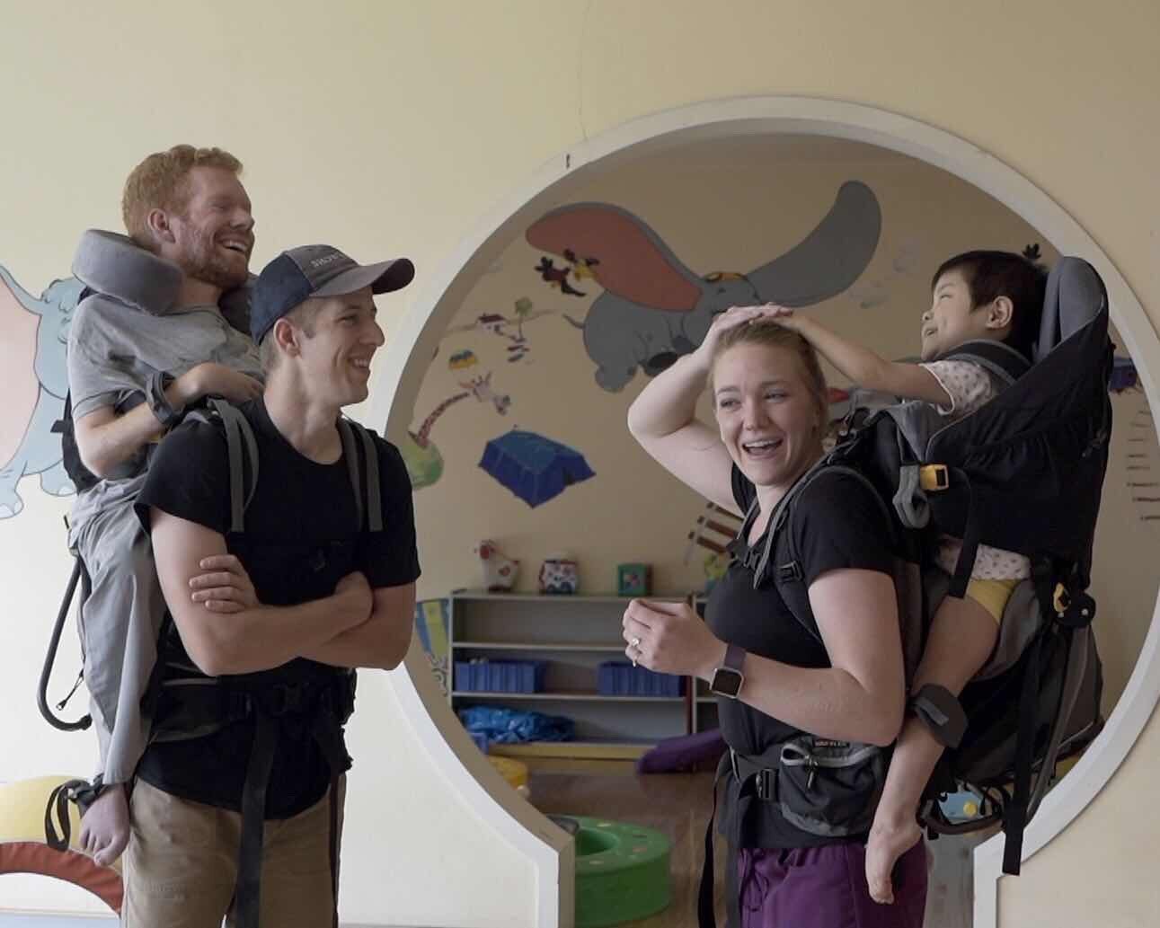 For Chandler, the best part is when he gets to personally deliver a new backpack to a family or an individual in need.