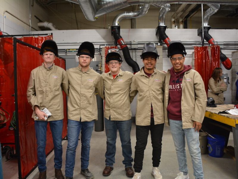 Students at Garrett High School get firsthand experience in the skilled trades.