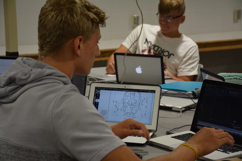 Skilled trades concepts are integrated throughout the coursework at Garrett High School.