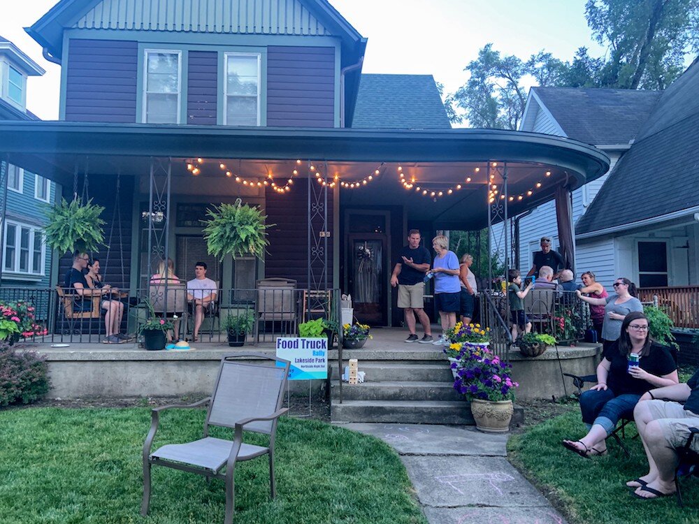 This is what a porch party looks like in Fort Wayne.