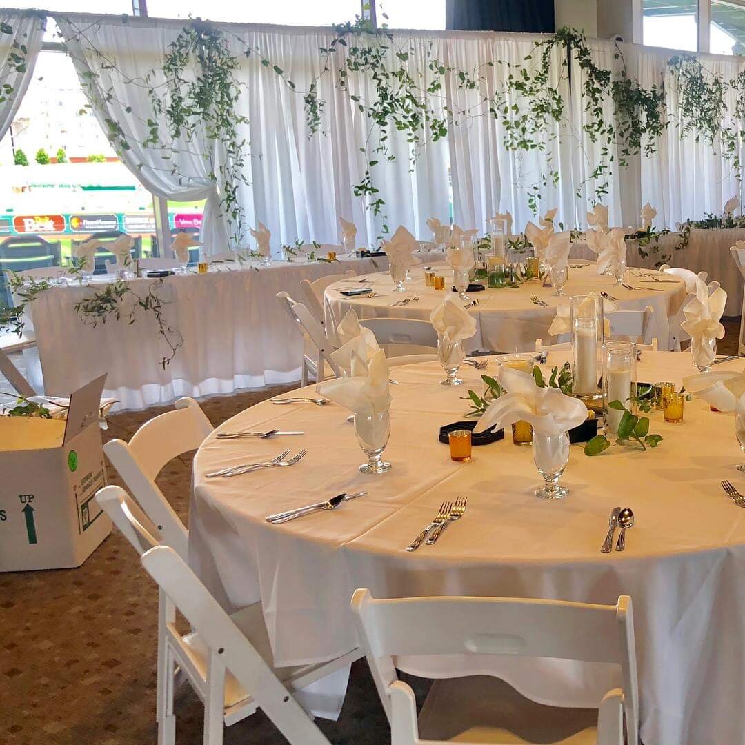 Parkview Field's indoor and outdoor spaces can be converted into a wedding venue.