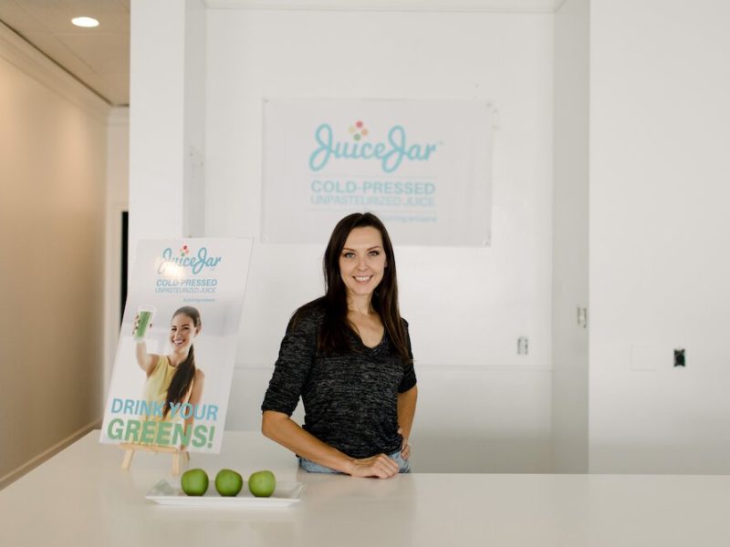 Jill Howard stands inside the newly renovated space for Juice Jar.