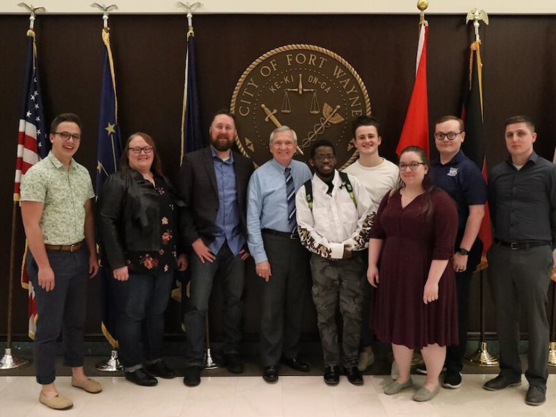 Purdue Fort Wayne college students partnered with the City of Fort Wayne to make Promenade Park’s Grand Opening a success.