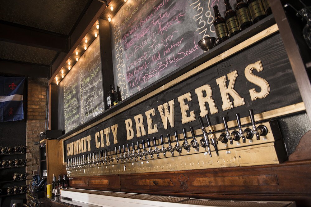 Summit City Brewerks offers more than 30 taps of unique brews all made on-site.