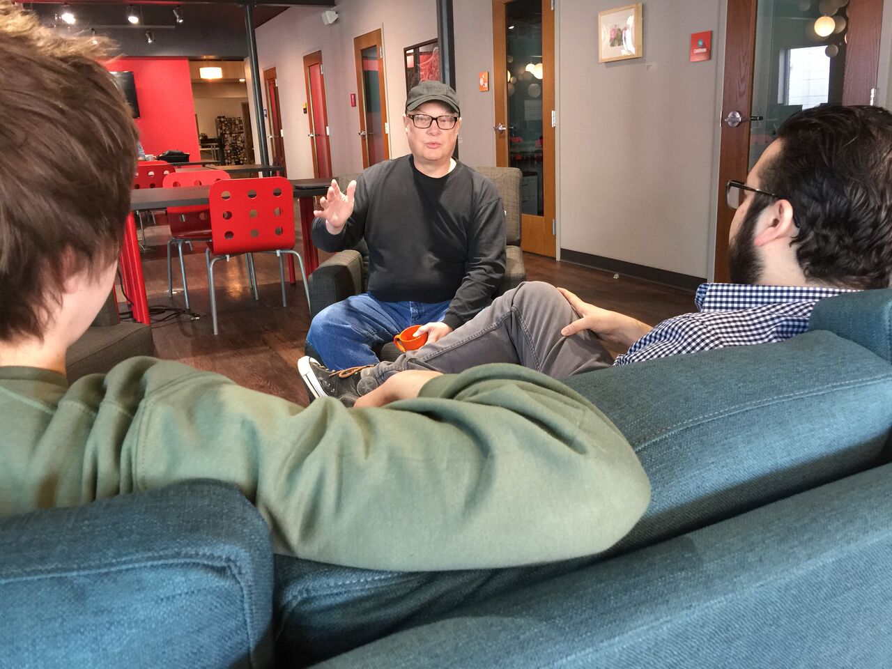 Steve Franks coaches entrepreneurs at the Atrium.