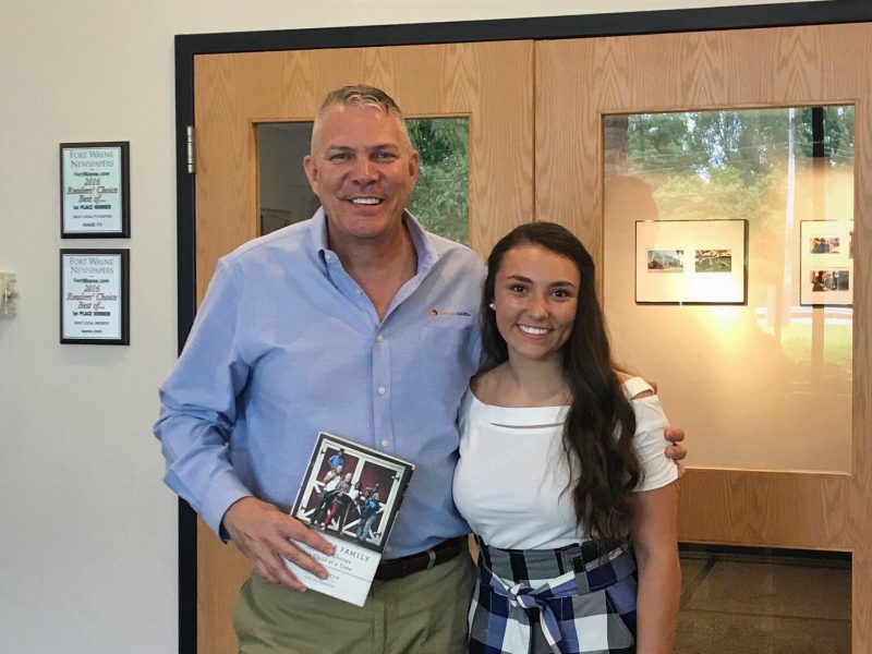 AnnaBella Brown, right, is working with the national Founder and CEO of Comfort Cases, Robert Scheer.