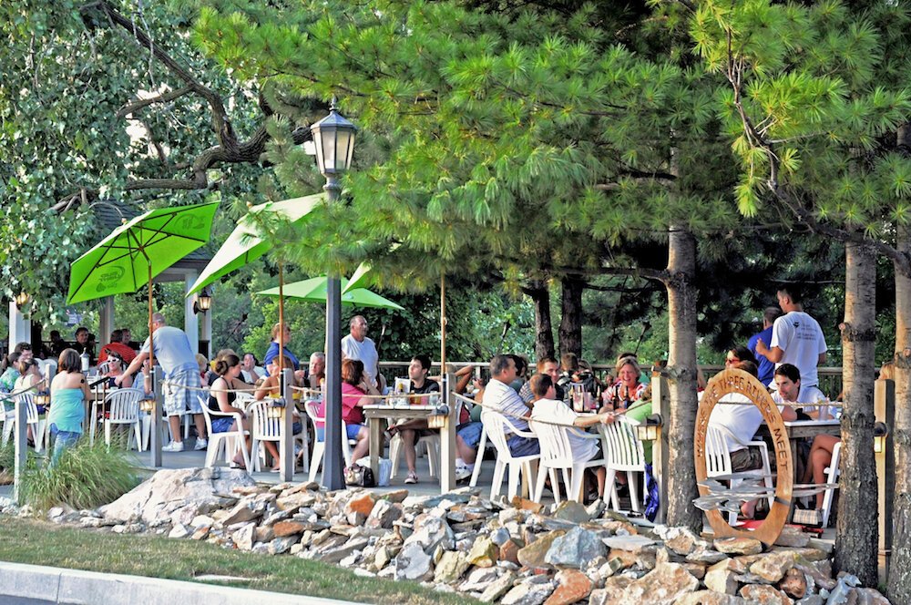 The Deck at Hall's Gas House is a popular downtown eatery.