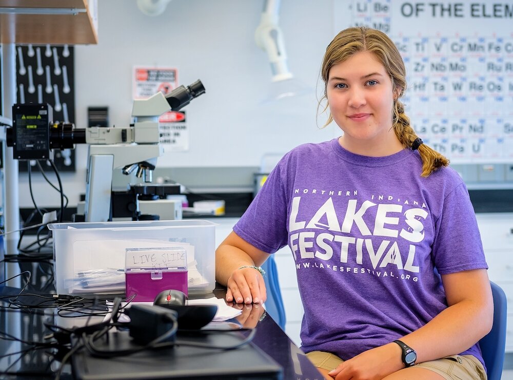 Megan Harris is a fourth-year student at Grace College and the Research Team Lead at the Lilly Center for Lakes and Streams.