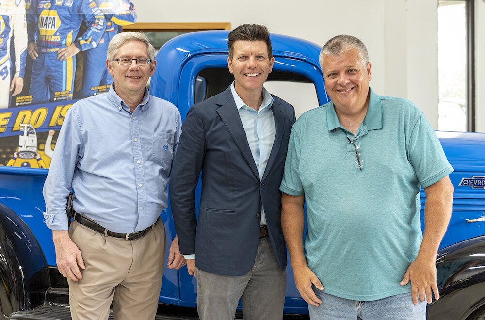 Helm, right, was hired at Ridge NAPA where he is now able to put his talents to use working behind the auto parts counter.