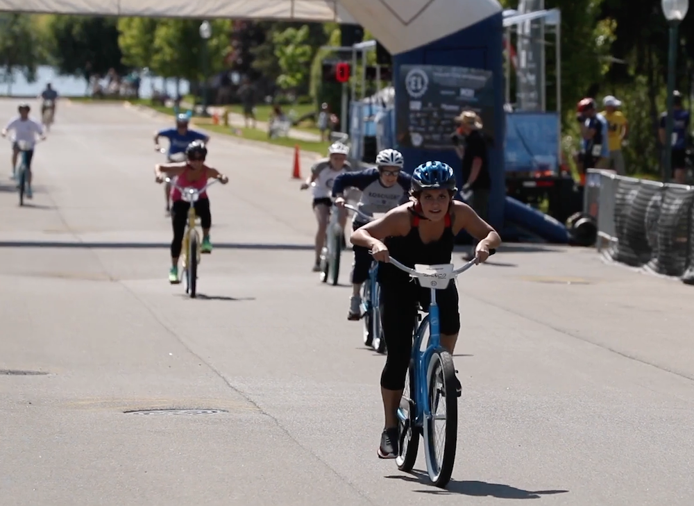 Hundreds of cyclists from around the country compete in the Fat and Skinny Tire Fest.
