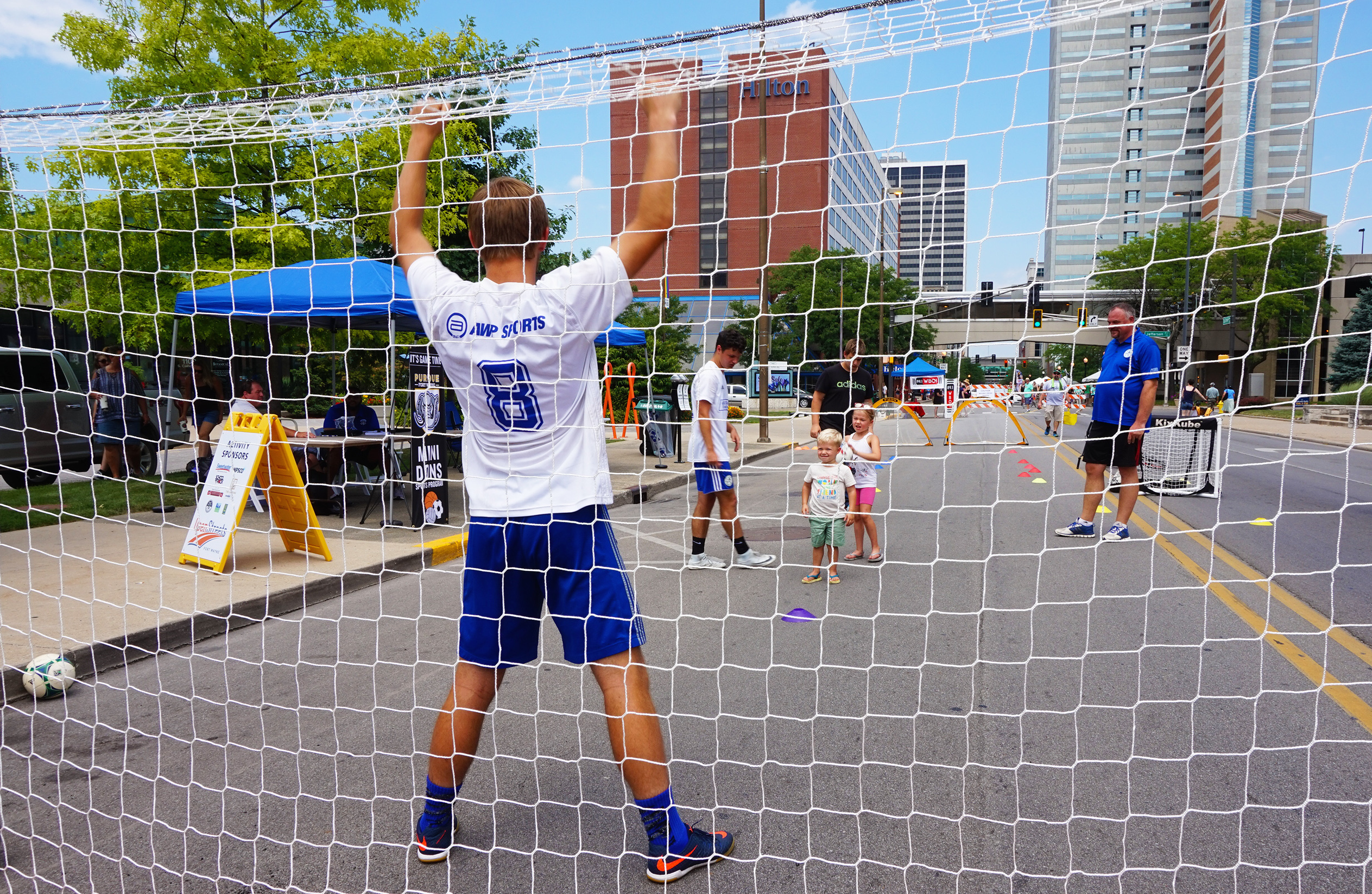 The Fort Wayne Mastadons and Fort Wayne Sport Club teamed up to teach soccer skills.