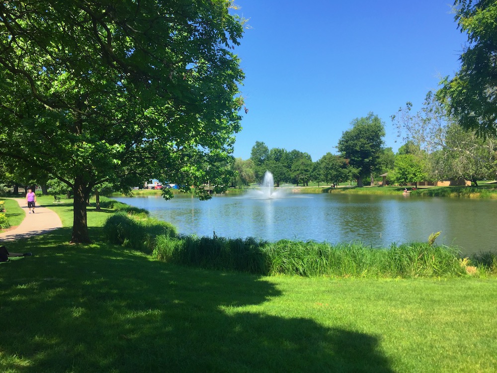 Lakeside Park encompasses 23.8 acres of land.