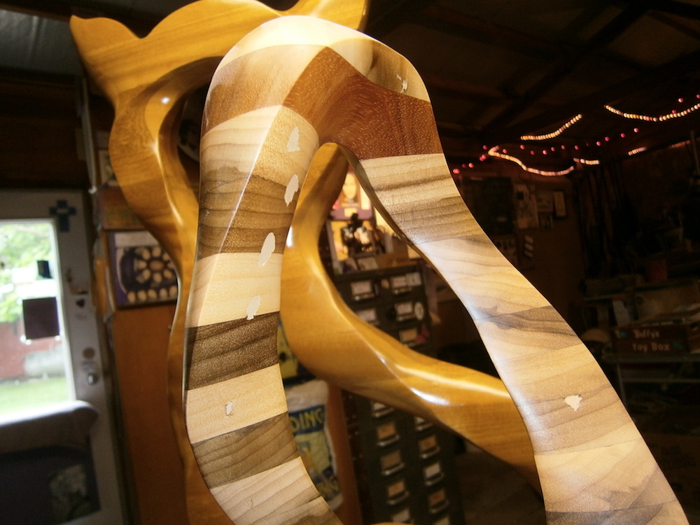 Many of Rose’s pieces are derived from the Möbius band concept, meaning there is no place where they stop or start.