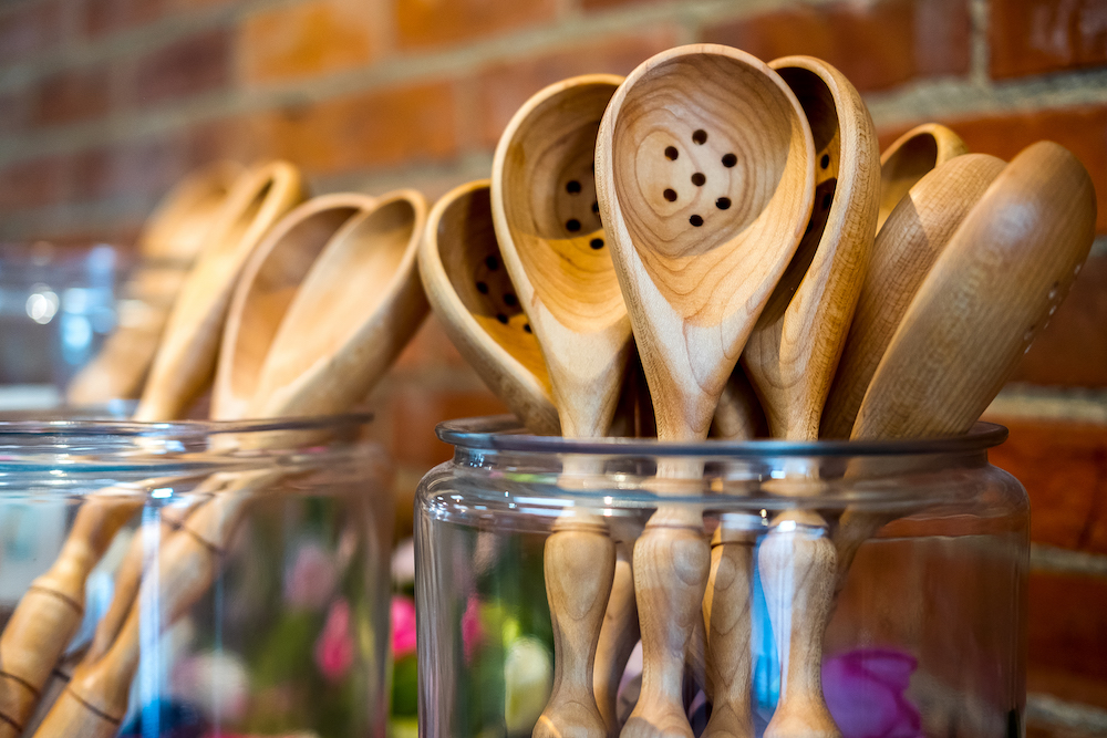 A fancy turned spoon at Whetsone Woodware.