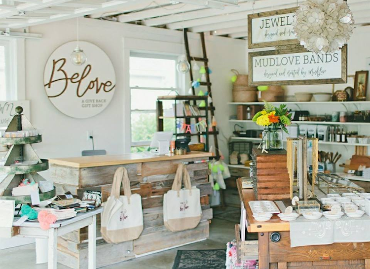 Belove specializes in artisan jewelry and Mudlove pottery.