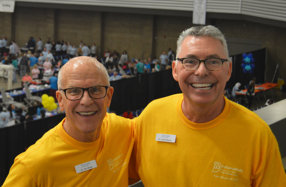 Local Dentists, Dr. Tom Blake and Dr. Todd Briscoe, co-chaired the 2019 IndianaMOM event, bringing 954 dental volunteers to treat 1,056 patients. 