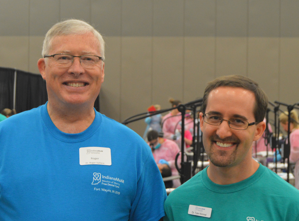 Dr. Roger Valliere, Dental Director, at Matthew 25 and Dr. Tyler Kimmel, Chief Dental Officer at Neighborhood Health Clinic.
