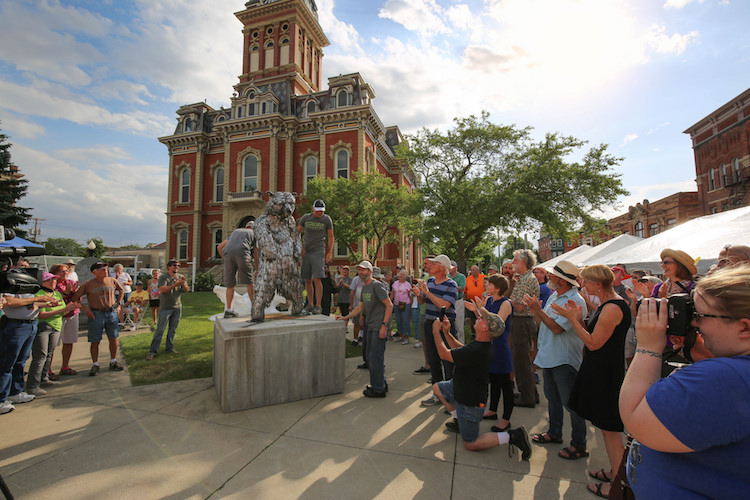 The Unveiling Festival allows artists to reveal their sculptures to the public.