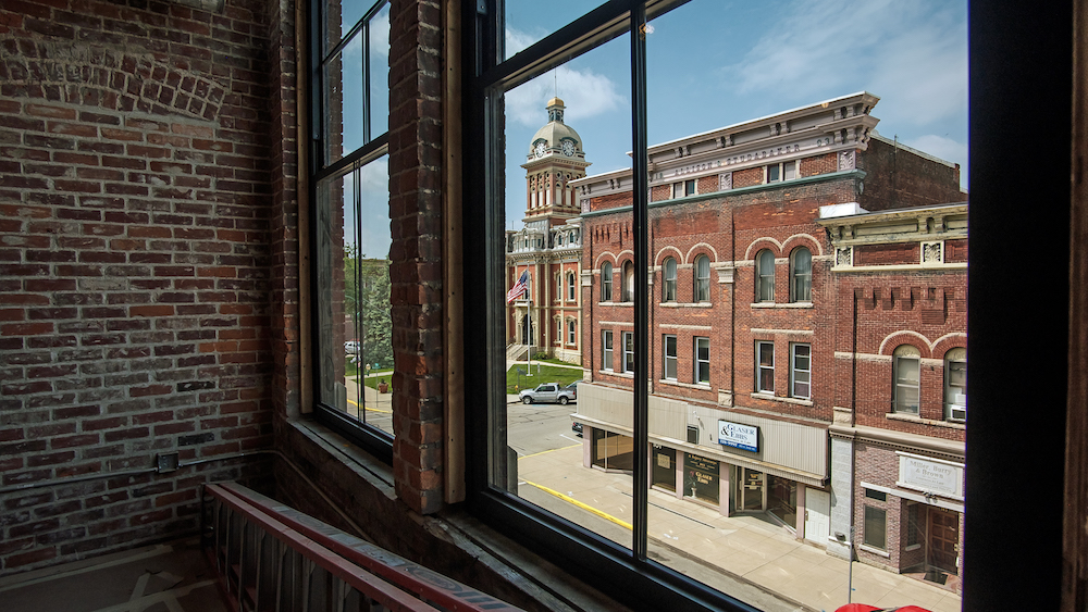 The 2nd Street Artist Lofts offer views of downtown Decatur.