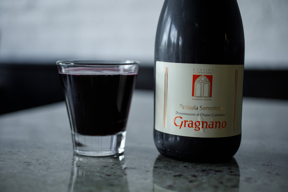 Venturi likes to serve Gragnano wines, which he says pair extremely well with pizza and pasta.