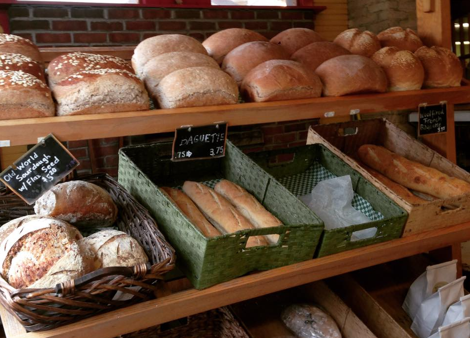 A full selection of freshly baked bread at Anna's.