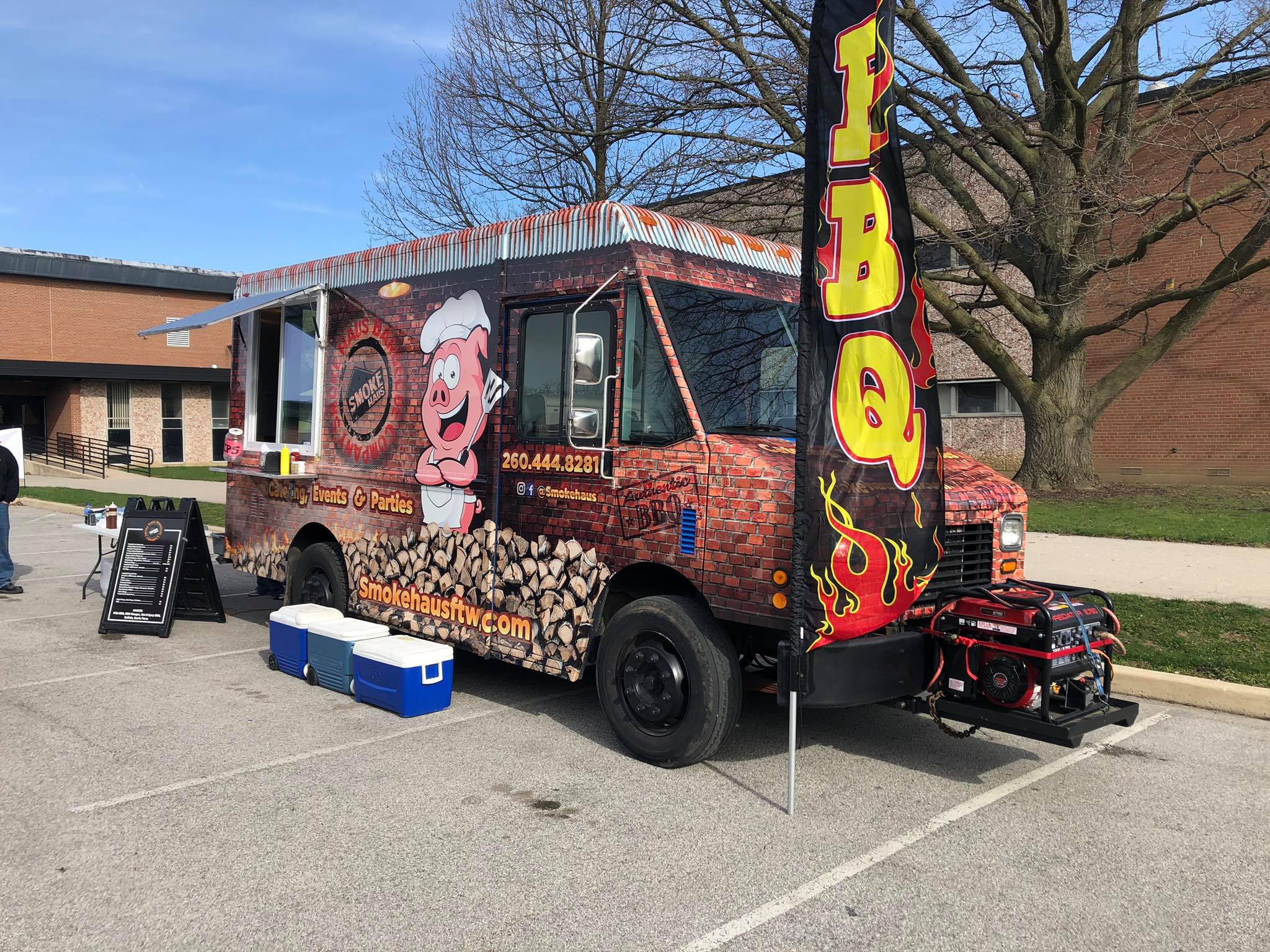 The Smokehaus food truck is a popular attraction.