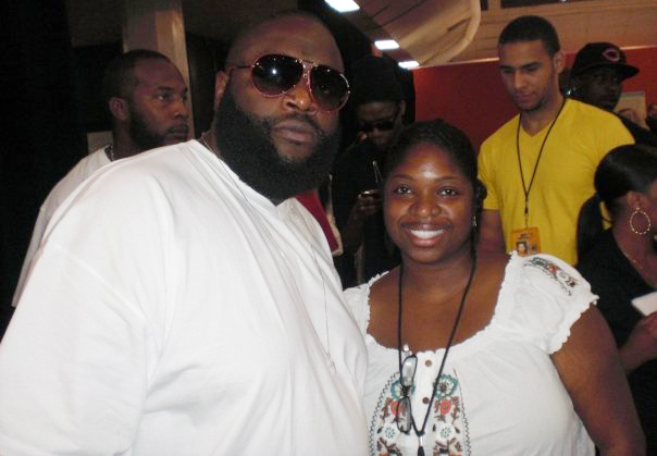 Richardson poses with rapper Rick Ross.