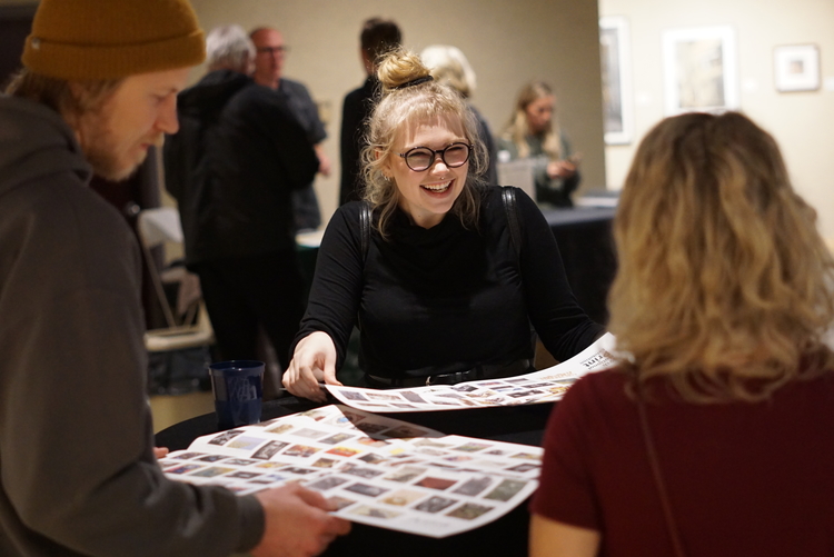 The opening reception of the 39th National Print Exhibition at Artlink.