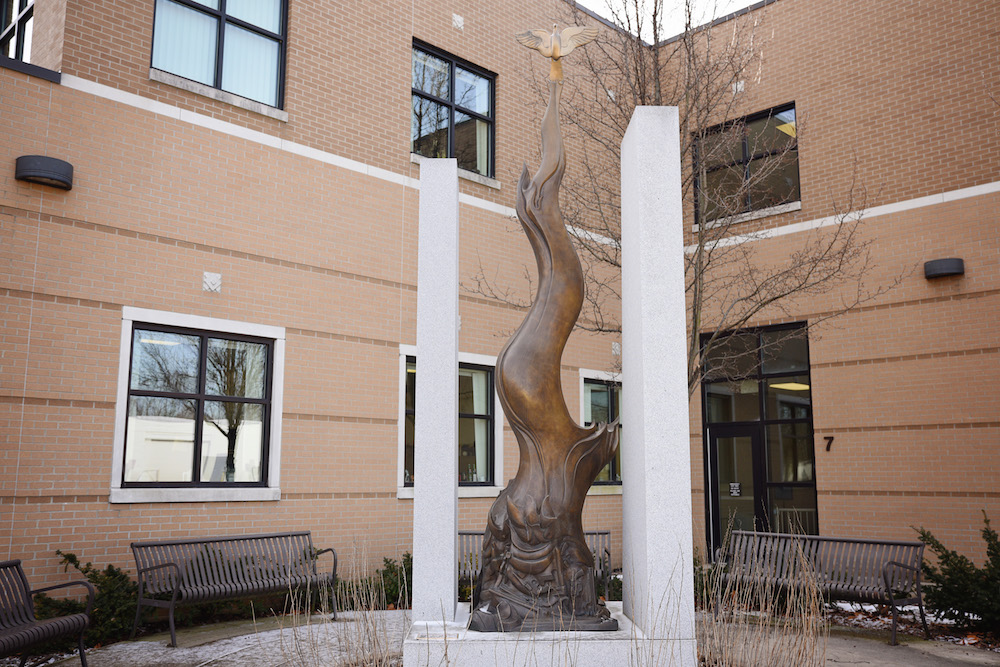 Garcia's “Transformation" sculpture (2002) is located at the Allen County Juvenile Center.
