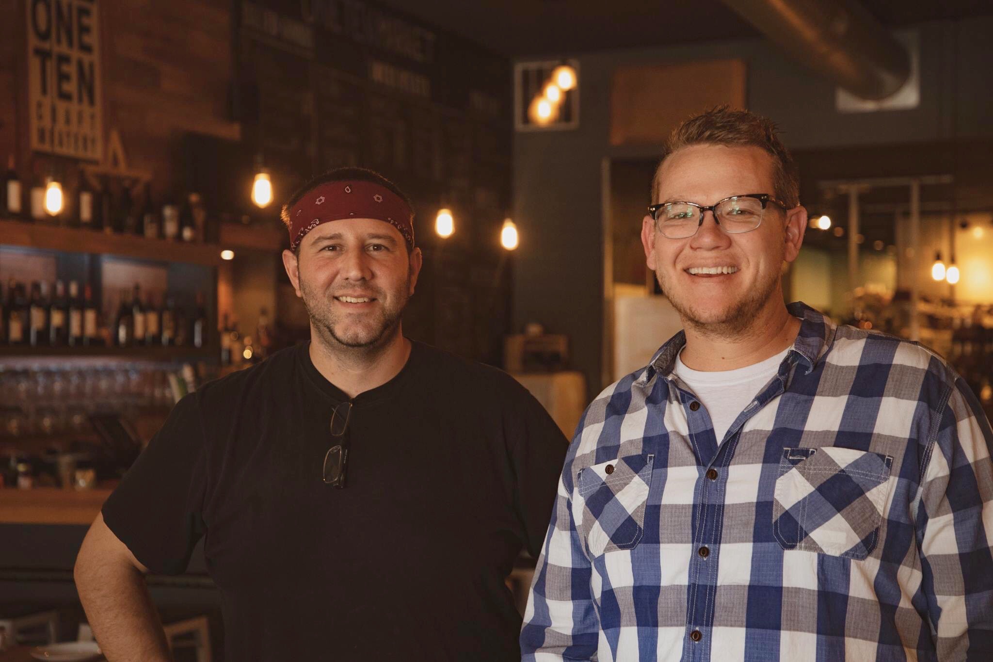 One Ten's owner Chef Jason Brown, right, with Chef Blake Elick.