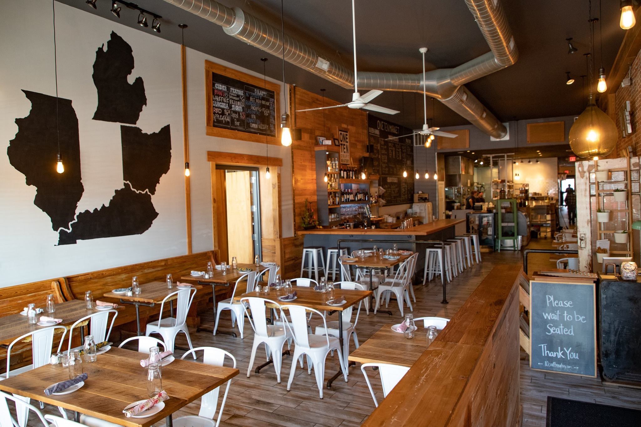 One Ten Craft Meatery strictly uses products from farmers and businesses in Indiana, Ohio, Illinois, Michigan, and Kentucky.