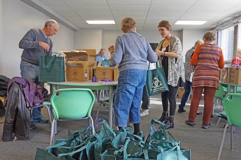 Schaefer's work often involves volunteering with community service projects.