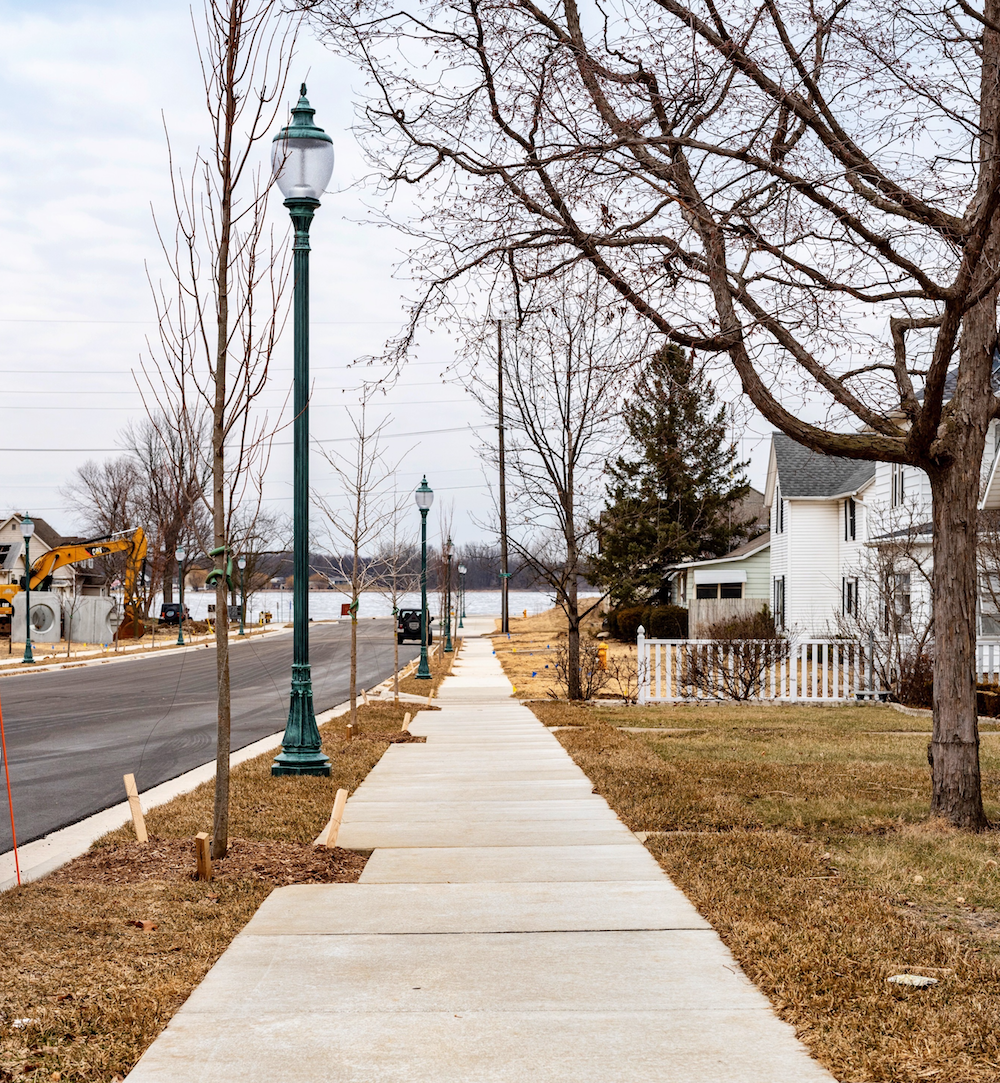 Enhanced walkability is a key goal of the Buffalo Street Project.
