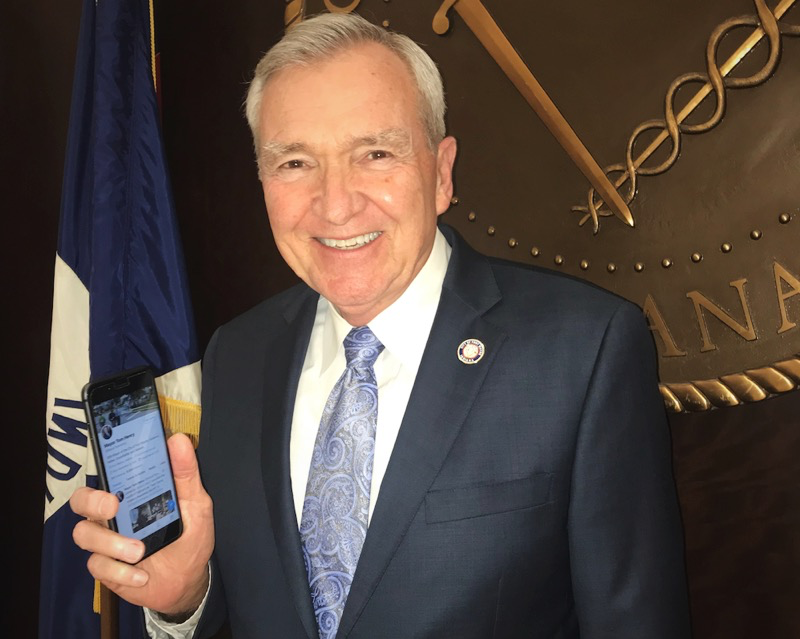 Fort Wayne's Mayor Tom Henry was one of the first mayors to use Facebook Live and podcasting.