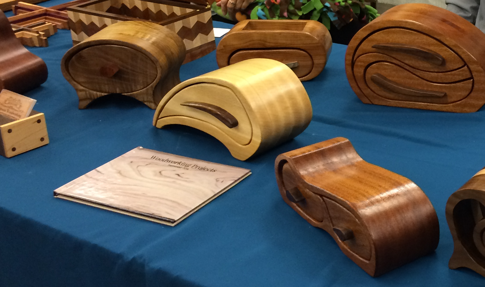 Woodworking crafts are among the products for sale at the Decatur Artisan Craft Market.