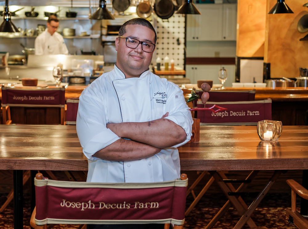 Chef Marcus Daniel at Joseph Decuis previously worked in New York.