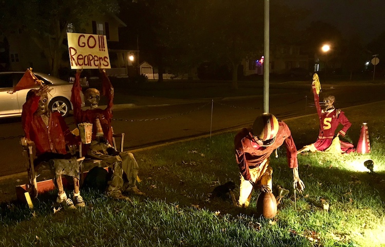 The Reaper's football scene is a new addition to the display this year.