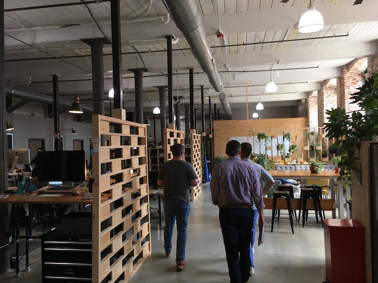 Atlas Local is a co-working space in Greenville, located in a repurposed textile mill.