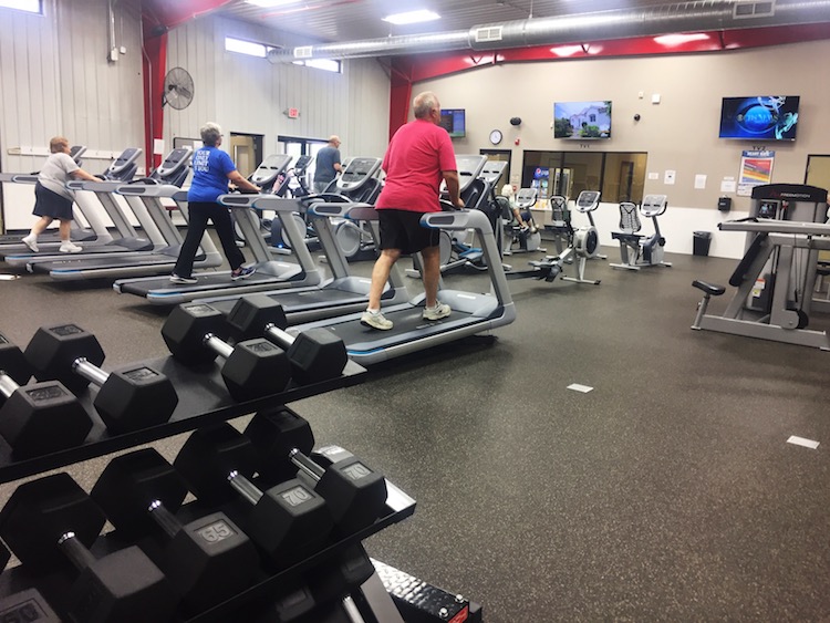 Clendenon says the fitness center has more than 800 members in its busy months.