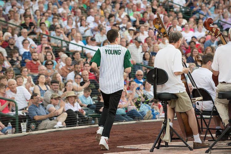 Young conducted the Fort Wayne Philharmonic's Patriotic Pops concert at Parkview Field.