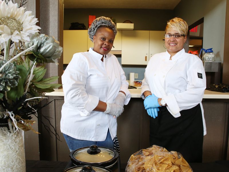 Kimora Lane, left, and Marie Sims, right, own KiMarie’s Kreations & Katering.