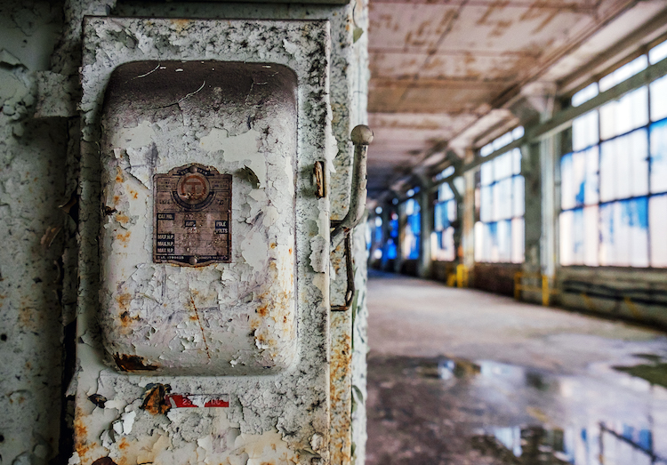 The buildings of Electric Works wait for a decision in disrepair.