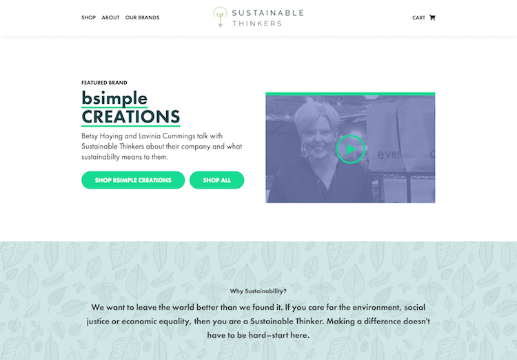The Fort Wayne brand besimple Creations is featured on the Sustainable Thinkers website.