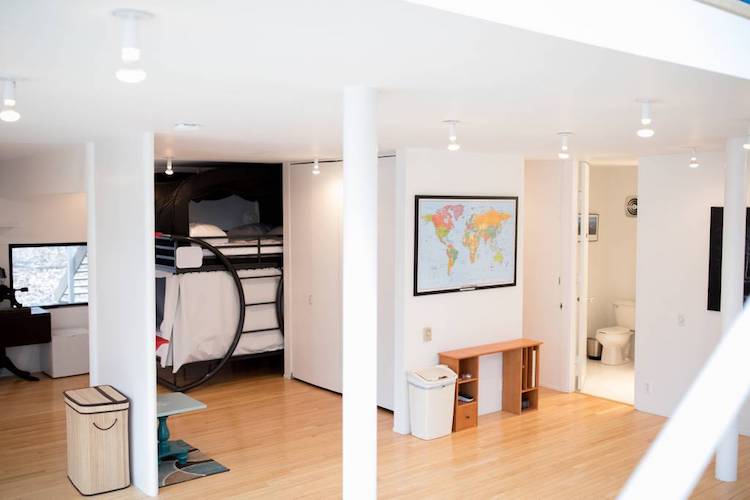 Upon entering, guests are welcomed into an airy lobby.