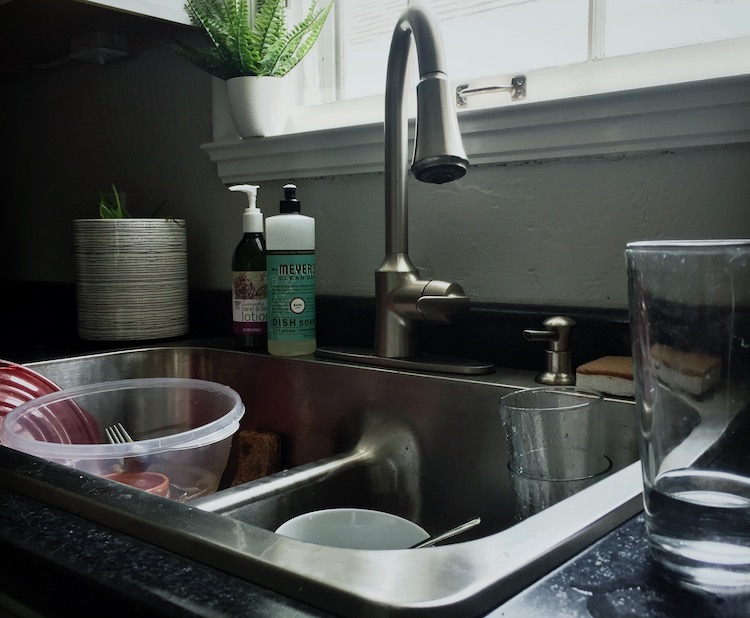 How much water do you use washing the dishes?