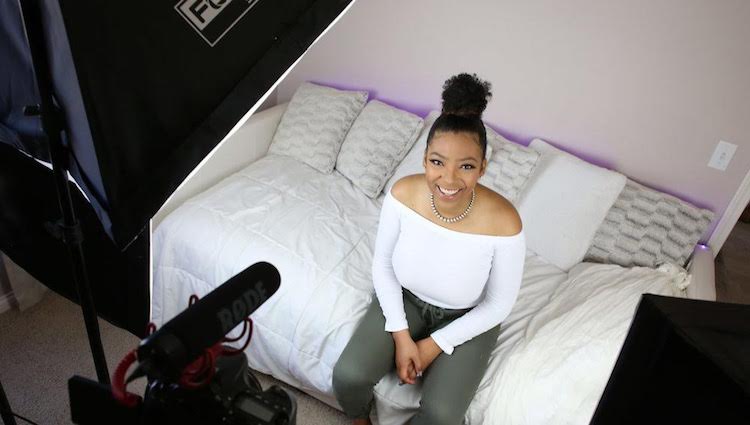 Kristen Alexis uses the money she makes on YouTube to purchase new video equipment to hone her craft.