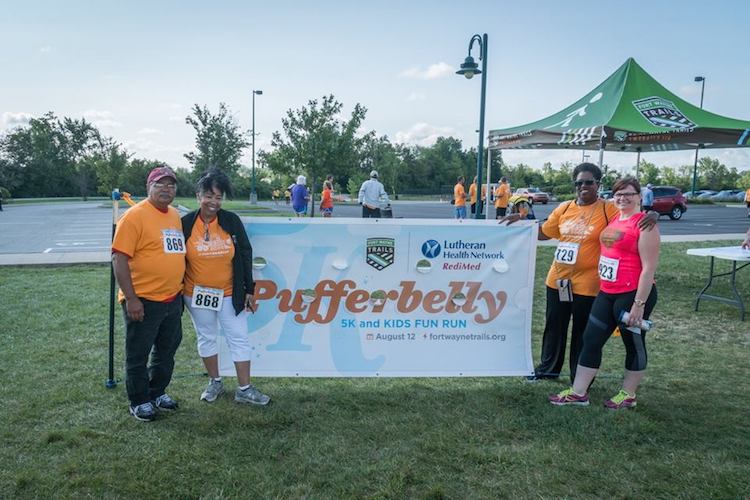Volunteers at the annual Pufferbelly 5k Race.