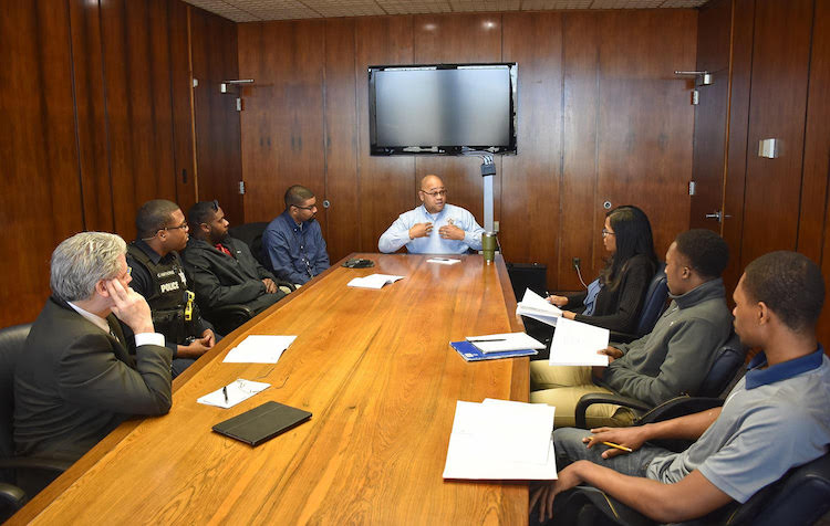 Youth learn about Fort Wayne UNITED and the Fort Wayne Police Department.